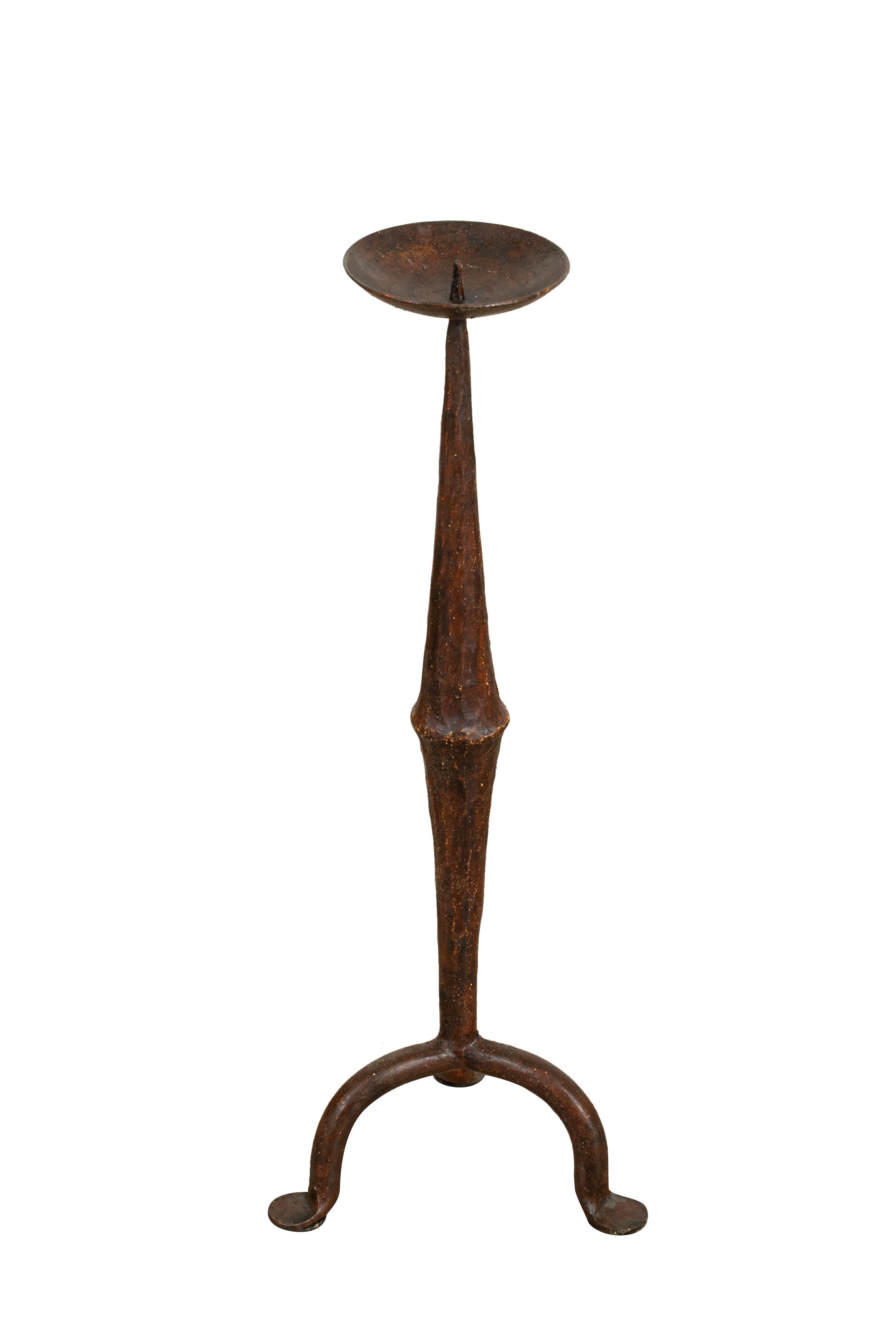 Biscottini CANDELIERE IN FERRO BATTUTO LAVORATO A MANO FINITURA RUGGINE ANTICATA Offerta