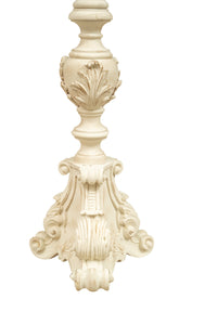 Biscottini CANDELIERE IN LEGNO FINITURA BIANCA ANTICATA MADE IN ITALY dimensioni lunghezza