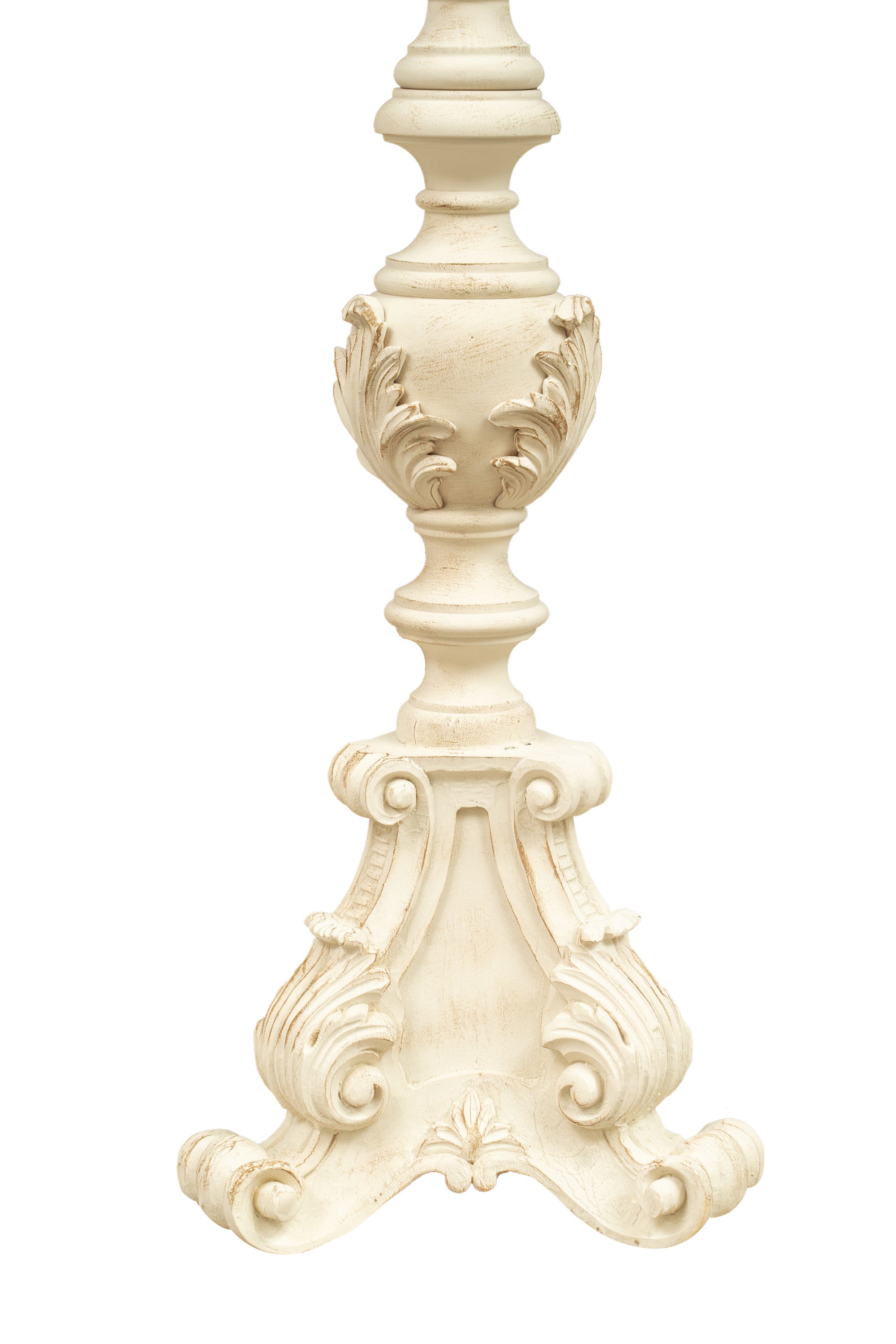 Biscottini CANDELIERE IN LEGNO FINITURA BIANCA ANTICATA MADE IN ITALY dimensioni lunghezza