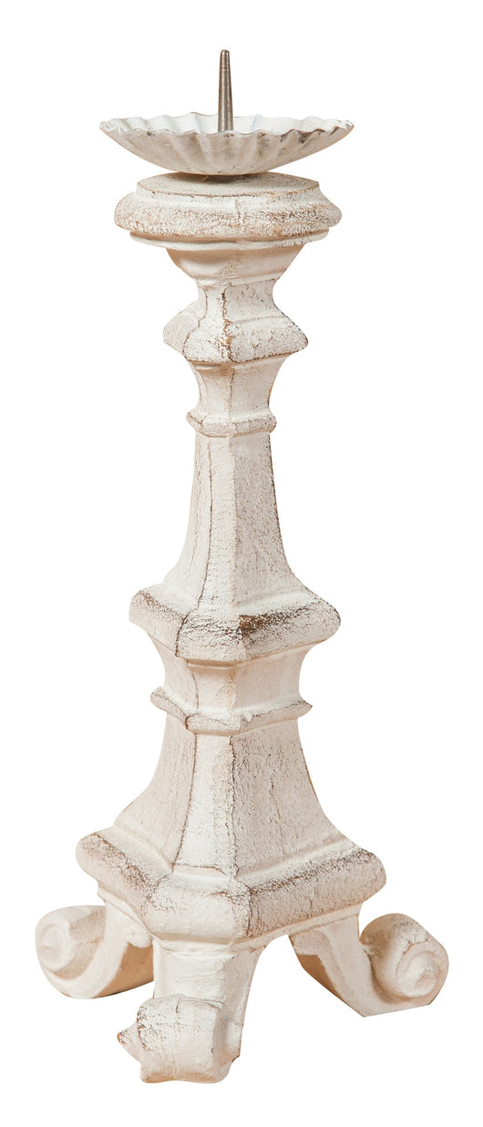 Biscottini Candeliere in legno finitura bianca anticata. Made in Italy L13XPR13XH29