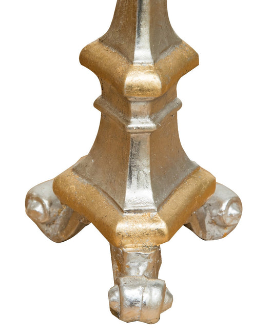 Biscottini Candeliere in legno finitura foglia argento e oro. Made in Italy L13XPR13XH29