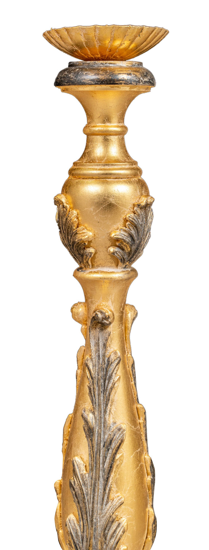 Biscottini CANDELIERE IN LEGNO FINITURA FOGLIA ORO ANTICATO E NERO MADE IN ITALY Offerta