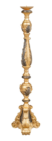 Biscottini CANDELIERE IN LEGNO FINITURA FOGLIA ORO ANTICATO E NERO MADE IN ITALY Offerta