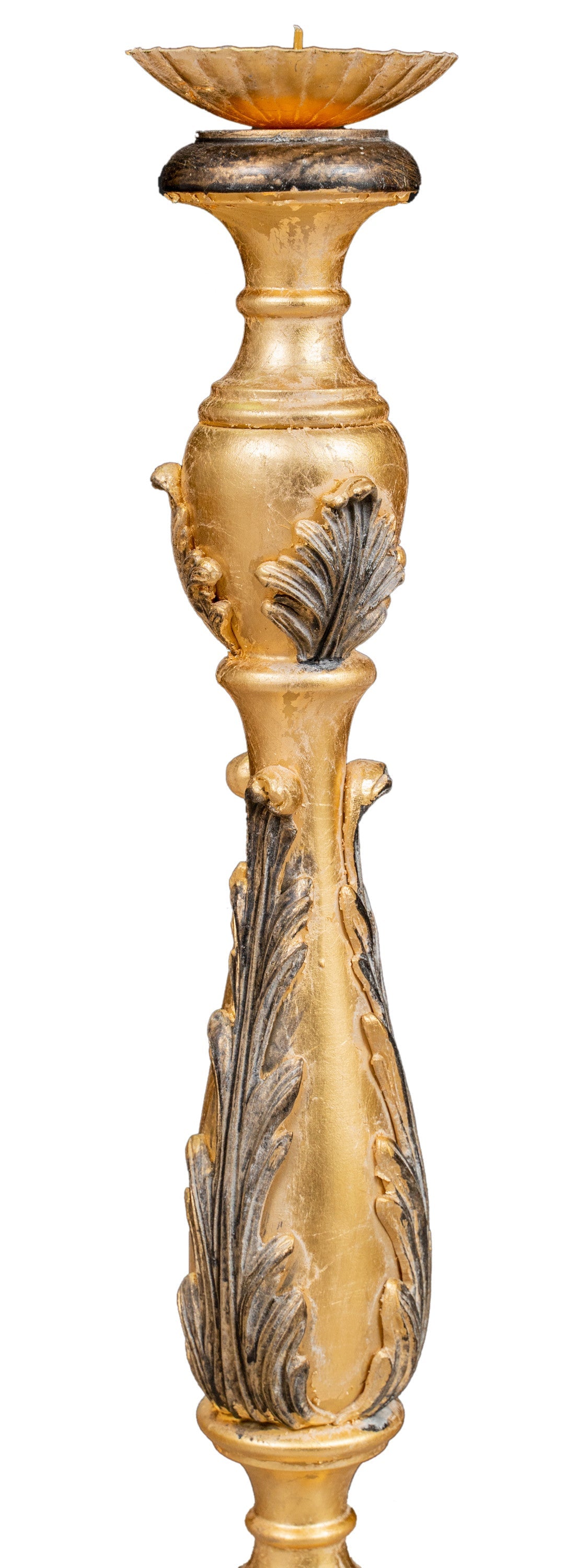 Biscottini CANDELIERE IN LEGNO FINITURA FOGLIA ORO ANTICATO E NERO MADE IN ITALY Offerta