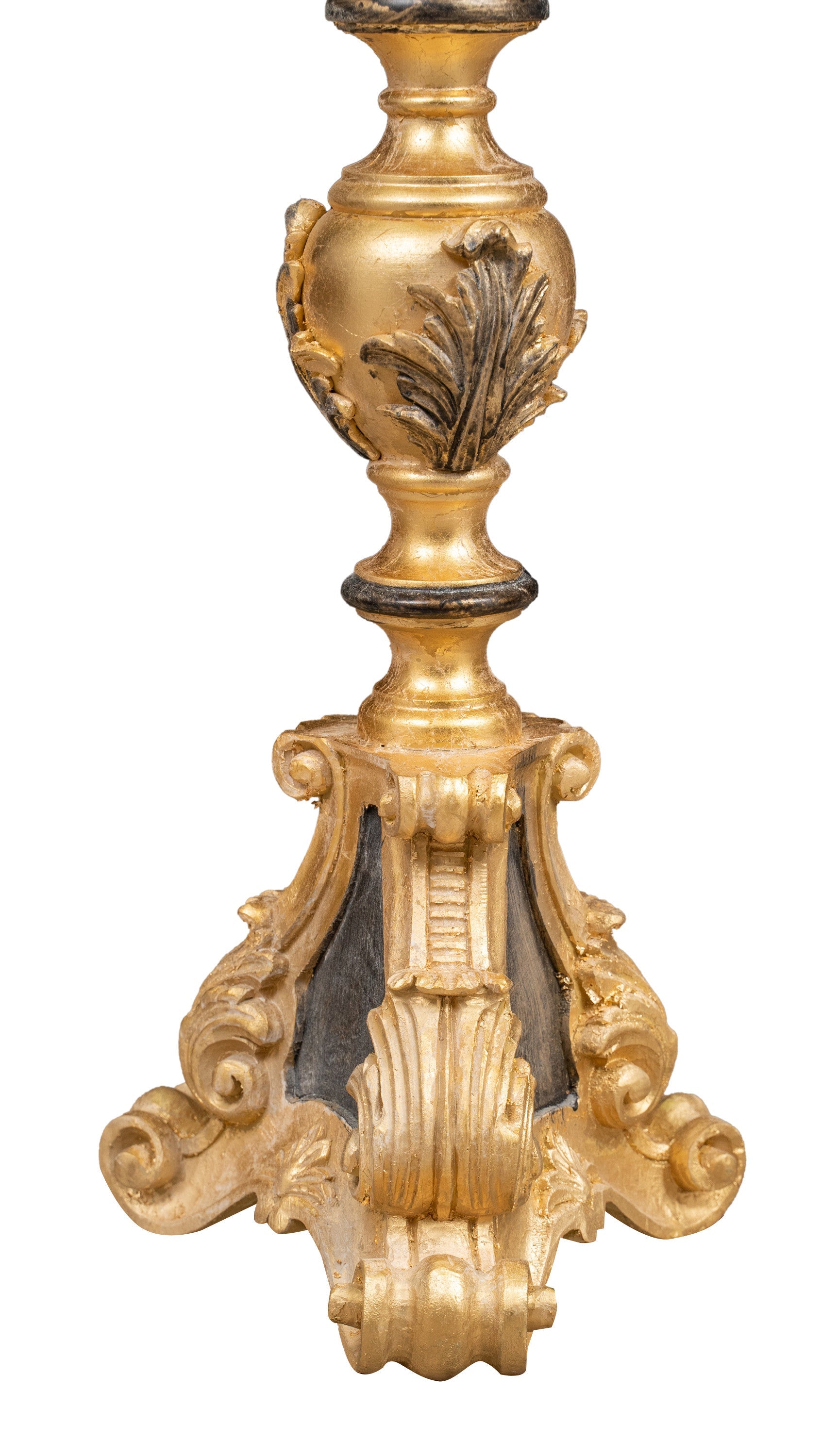 Biscottini CANDELIERE IN LEGNO FINITURA FOGLIA ORO ANTICATO E NERO MADE IN ITALY Offerta