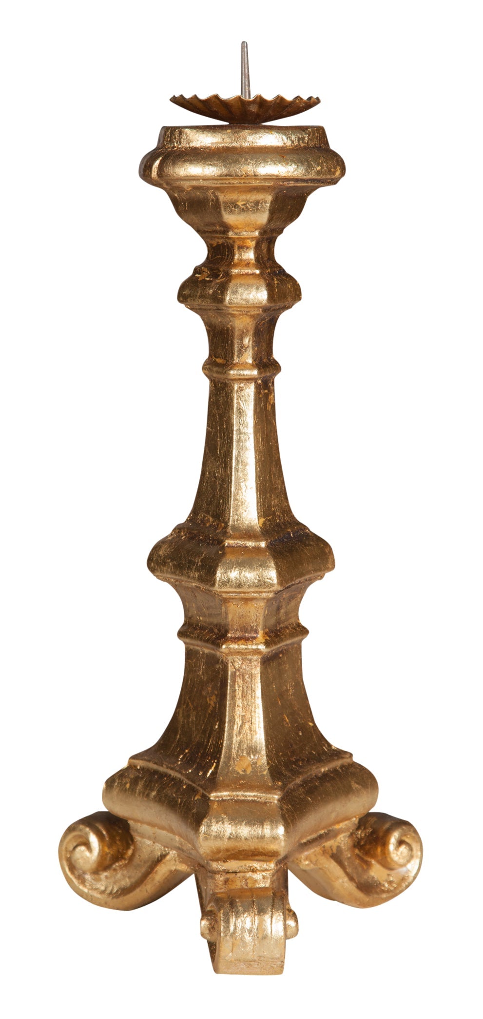 Biscottini Candeliere in legno finitura foglia oro Made in Italy L19XPR19XH40 realizzata