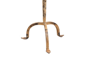 Biscottini Candeliere piantana in ferro battuto lavorato a mano finitura bianca anticata L49XPR49XH94 cm