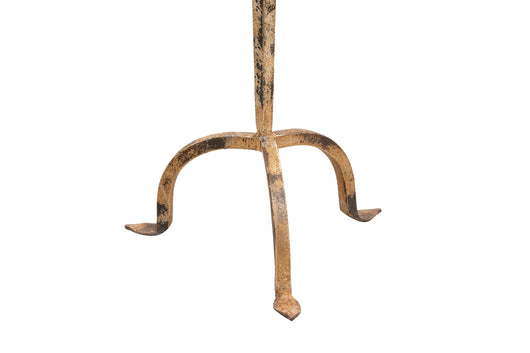 Biscottini Candeliere piantana in ferro battuto lavorato a mano finitura bianca anticata L49XPR49XH94 cm