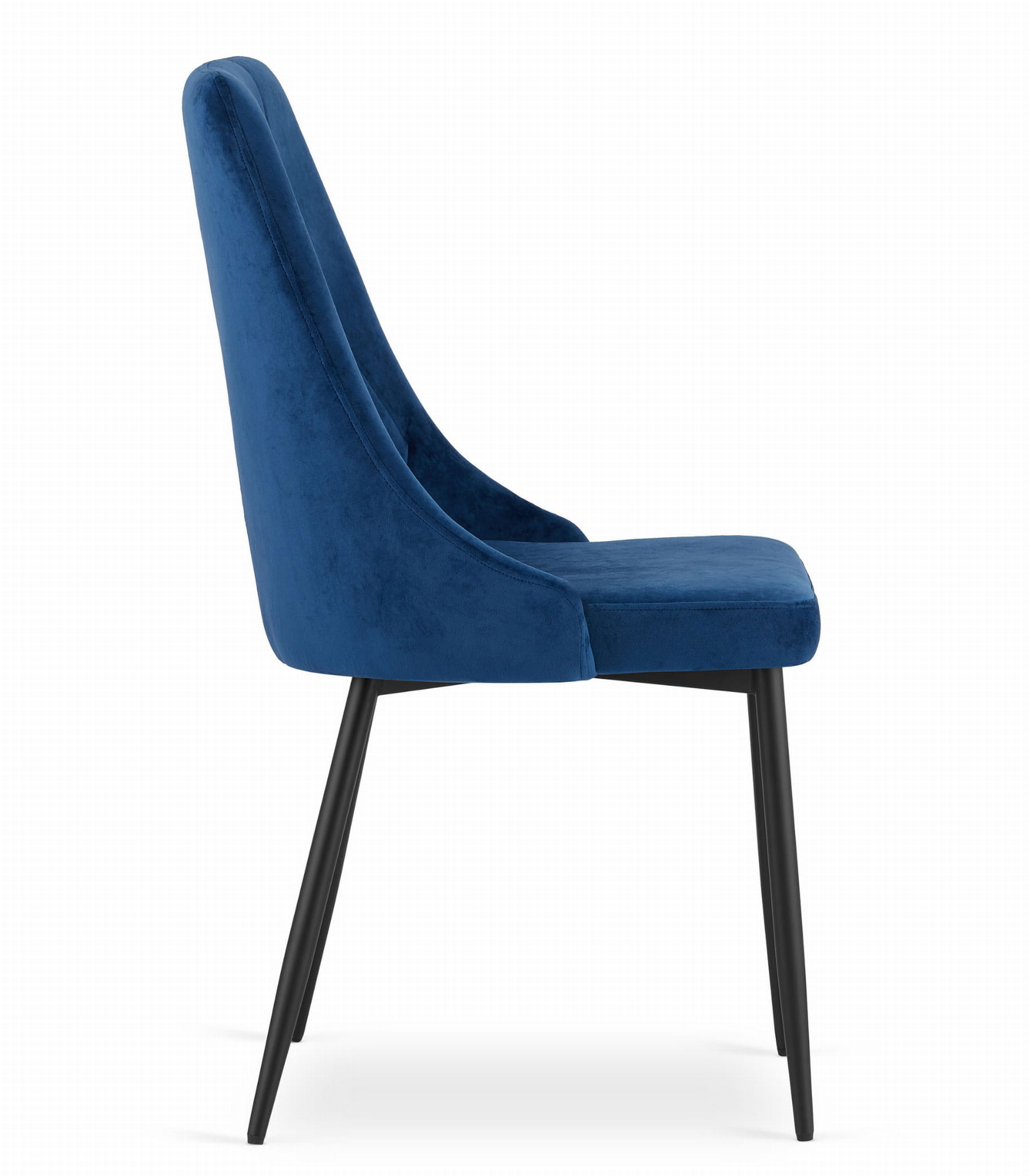 Valora IMOLA Sedia moderna in velluto blu navy per soggiorno x2