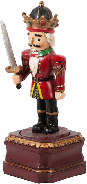 Biscottini Carillon vintage Uomo con spada carica manuale resina Offerta Speciale Qualità