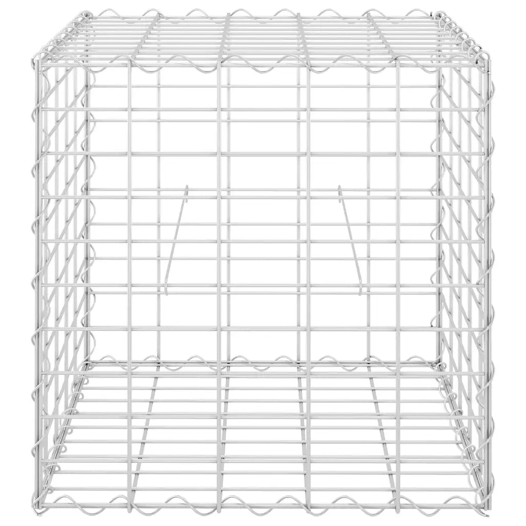 Gabbione Letto Rialzato a Cubo in Filo di Acciaio 50x50x50 cm 145650