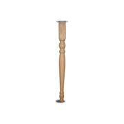 Gamba in legno sagomata  Ã˜ 60 - H.750 mm. legno grezzo