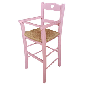 Seggiolone bimbo laccato rosa