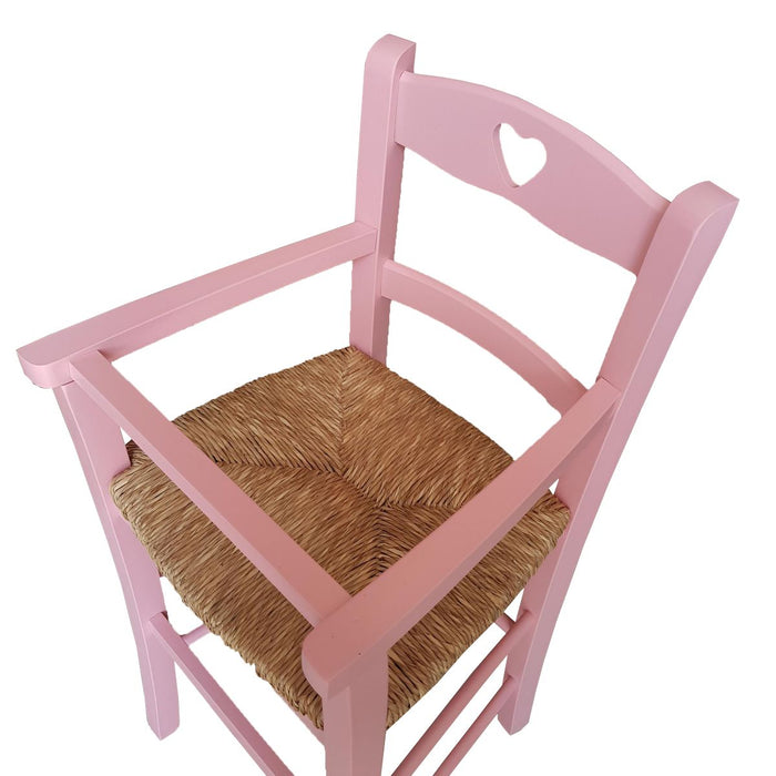 Seggiolone bimbo laccato rosa