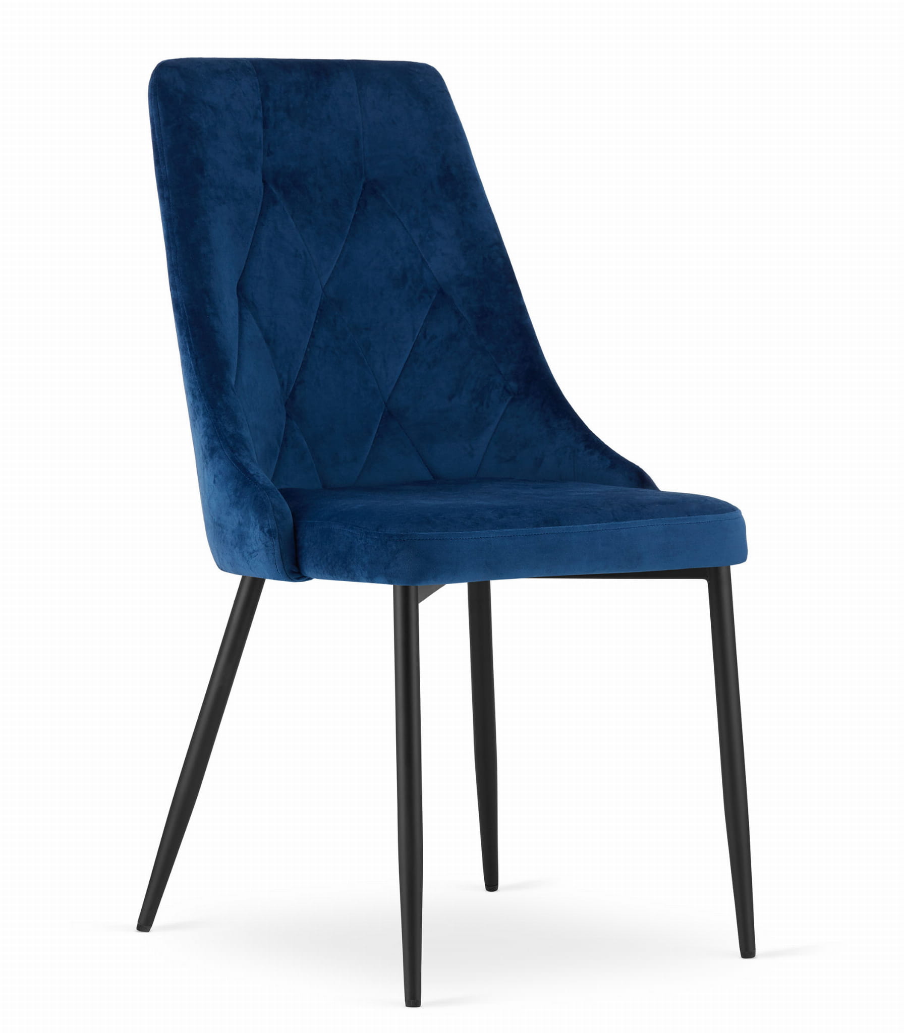 Valora IMOLA Sedia moderna in velluto blu navy per soggiorno x2