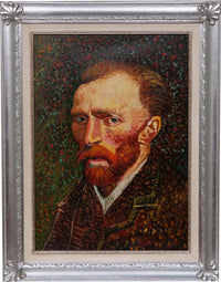 Biscottini Dipinto a mano olio su tela con cornice in legno finitura foglia argento 70x3x90 cm