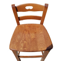 Sgabello snack seduta massello noce h67 cm