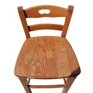 Sgabello snack seduta massello noce h67 cm