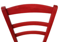 Sedia paesana paglia anilina rosso