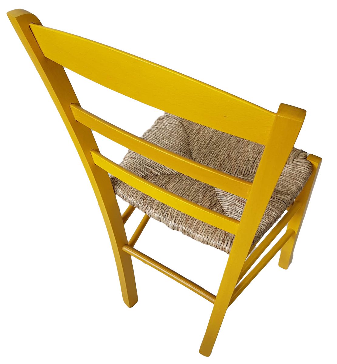 Sedia paesana paglia anilina giallo