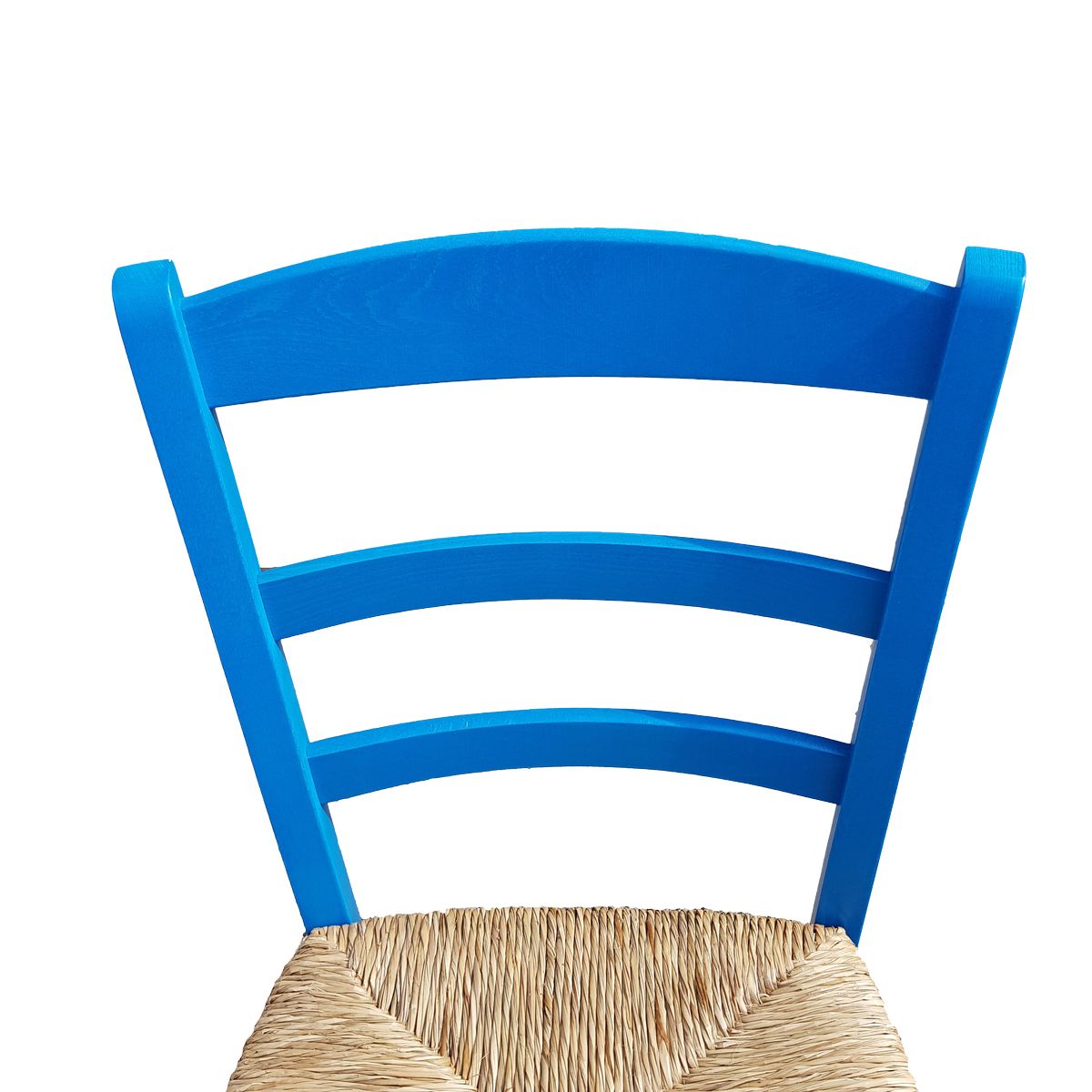 Sedia paesana paglia anilina azzurro