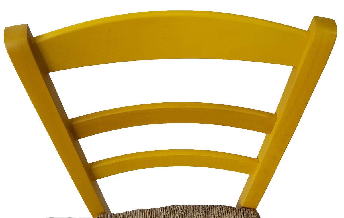 Sedia paesana paglia anilina giallo