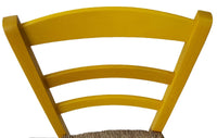 Sedia paesana paglia anilina giallo