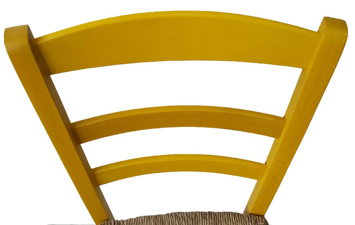 Sedia paesana paglia anilina giallo