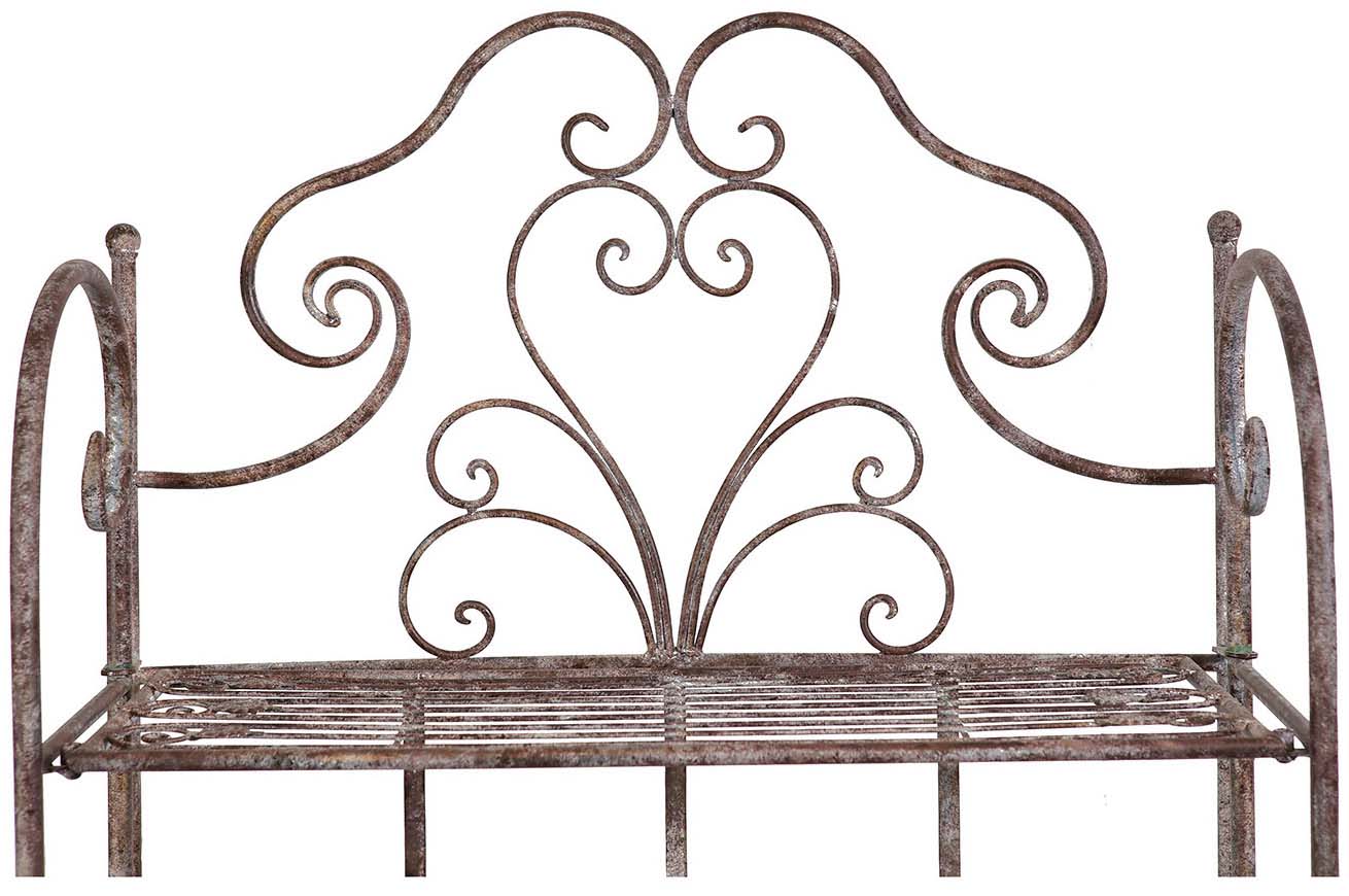 Biscottini Etagere multifunzione richiudibile in ferro battuto finitura ruggine anticata L63xPR33xH165 cm