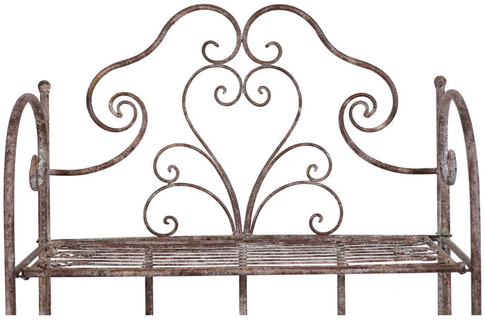 Biscottini Etagere multifunzione richiudibile in ferro battuto finitura ruggine anticata L63xPR33xH165 cm