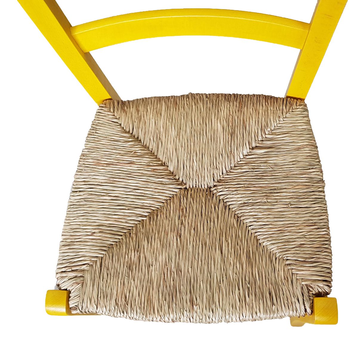 Sedia paesana paglia anilina giallo