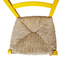 Sedia paesana paglia anilina giallo