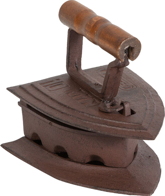 Biscottini Ferro da stiro in ghisa finitura ruggine anticata L19xPR15xH16,5 cm manico