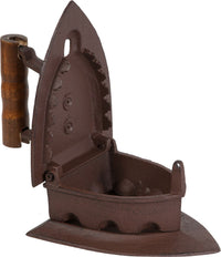 Biscottini Ferro da stiro in ghisa finitura ruggine anticata L19xPR15xH16,5 cm manico