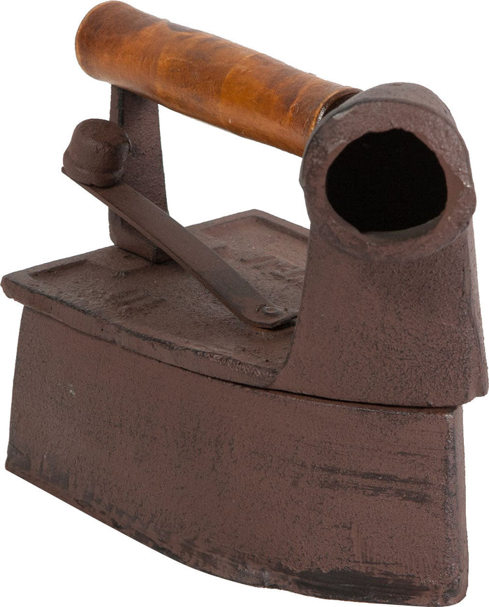 Biscottini Ferro da stiro in ghisa finitura ruggine anticata L21,5xPR12,5xH9,5 cm manico