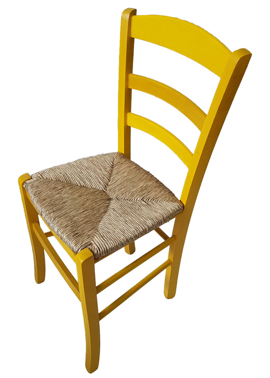 Sedia paesana paglia anilina giallo