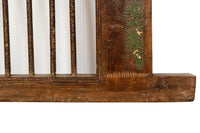 Biscottini Finestra finestrina grata in legno massello e in ferro antica e vecchia medievale con telaio da interno o da esterno