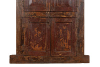 Biscottini Finestra finestrina grata in legno massello e in ferro antica e vecchia medievale con telaio da interno o da esterno