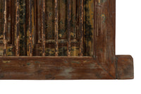 Biscottini Finestra finestrina grata in legno massello e in ferro antica e vecchia medievale con telaio da interno o da esterno