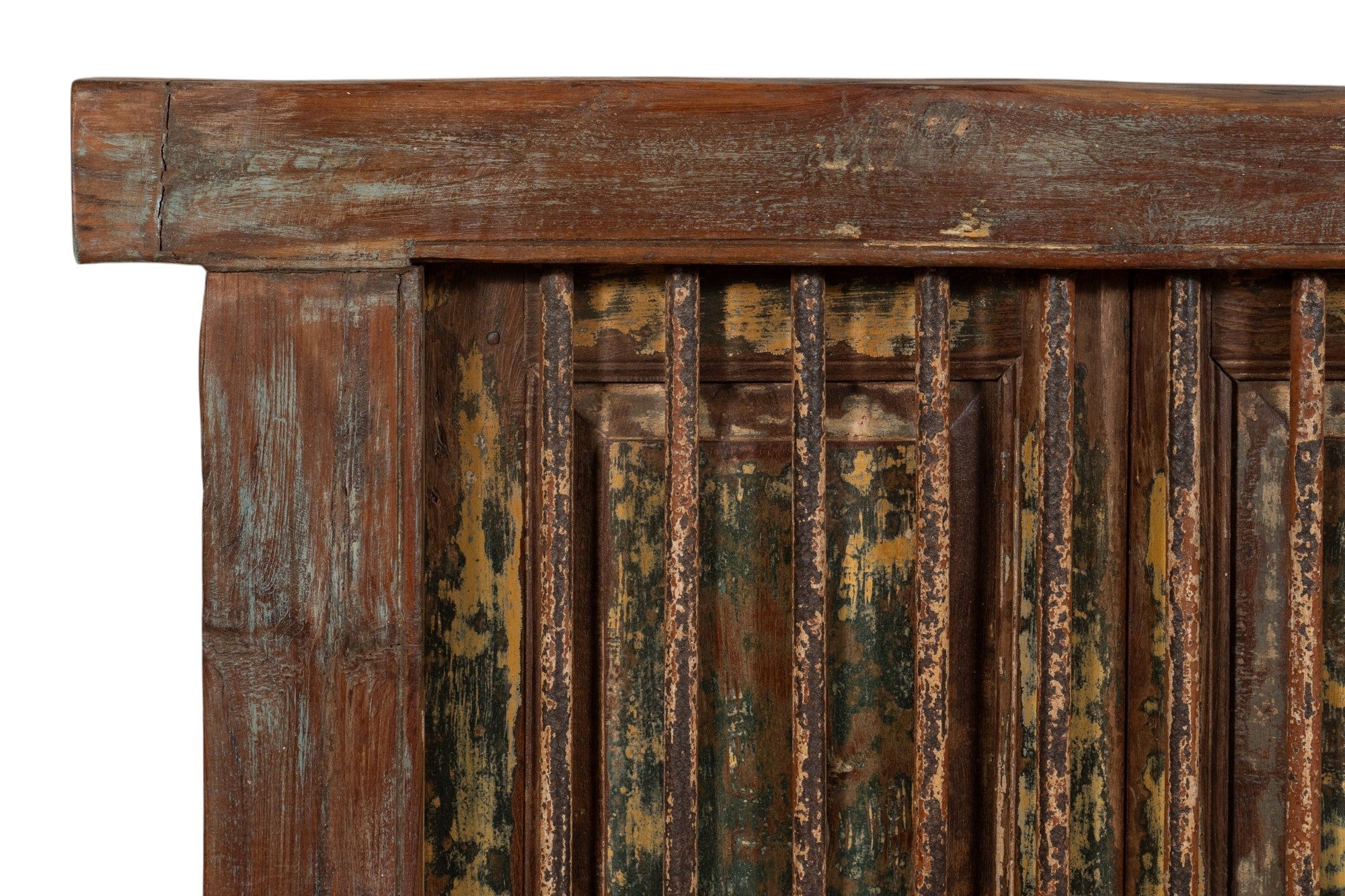 Biscottini Finestra finestrina grata in legno massello e in ferro antica e vecchia medievale con telaio da interno o da esterno