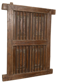Biscottini Finestra finestrina grata porta in legno massello e in ferro antica e vecchia con telaio da interno o da esterno