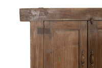 Biscottini Finestra finestrina grata porta in legno massello e in ferro antica e vecchia con telaio da interno o da esterno