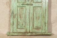 Biscottini Finestra finestrina grata porta in legno massello e in ferro antica e vecchia con telaio da interno o da esterno