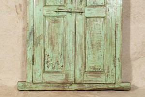 Biscottini Finestra finestrina grata porta in legno massello e in ferro antica e vecchia con telaio da interno o da esterno