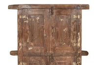 Biscottini Finestra finestrina grata porta in legno massello e in ferro antica e vecchia con telaio da interno o da esterno