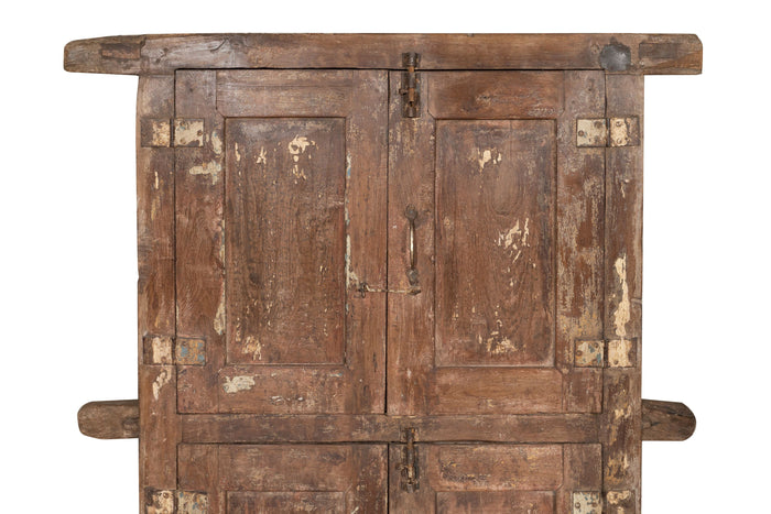 Biscottini Finestra finestrina grata porta in legno massello e in ferro antica e vecchia con telaio da interno o da esterno