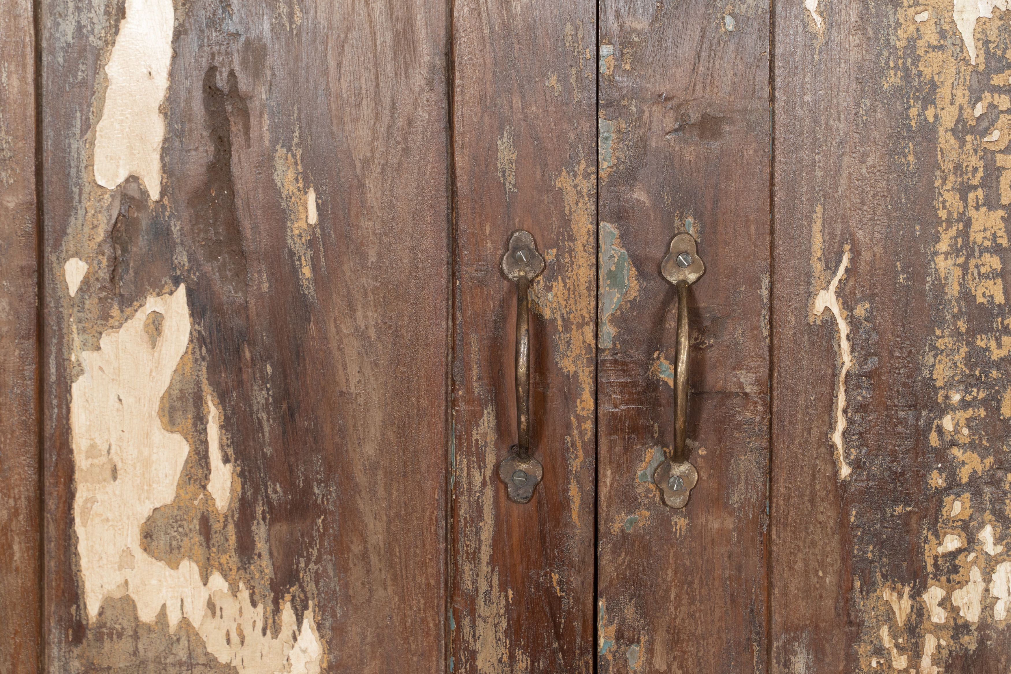 Biscottini Finestra finestrina grata porta in legno massello e in ferro antica e vecchia con telaio da interno o da esterno