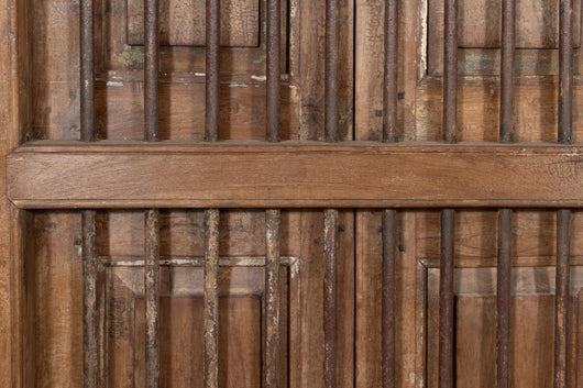 Biscottini Finestra finestrina grata porta in legno massello e in ferro antica e vecchia con telaio da interno o da esterno