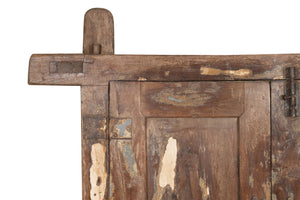 Biscottini Finestra finestrina grata porta in legno massello e in ferro antica e vecchia con telaio da interno o da esterno