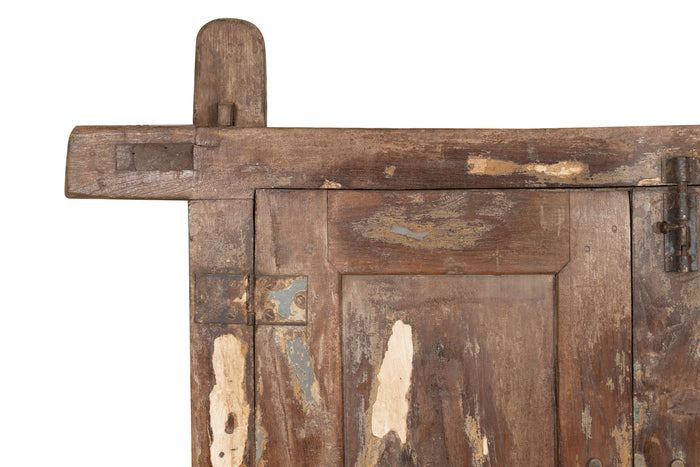 Biscottini Finestra finestrina grata porta in legno massello e in ferro antica e vecchia con telaio da interno o da esterno